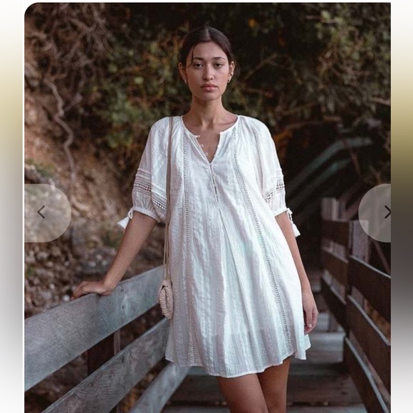 CLEOBELLA Dresses & Skirts - CLEOBELLA alba mini dress in ivory boho chic summer style size M VGUC Swim Cover